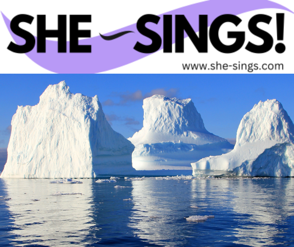 Iceberg with She Sings Logo